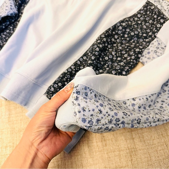 Altar'd State Floral Patchwork Sweatshirt - Black and White - Picture 2 of 8